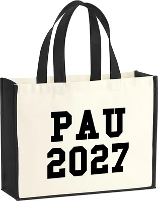 Produktbild von Huuraa Jutetasche PAU 2027 Abschluss Spanien 21 Liter Black Jute und Baumwolle Einkaufstasche Geschenkidee