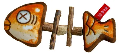 Katzenminze-Spielzeug, Silvervine-Kaustäbchen, Fischform, Zahnreinigung