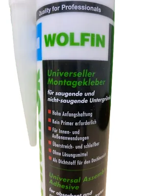 Produktbild von Dachdichtung Wolfinator BMI Montagekleber 410g/300ml Henkel grau