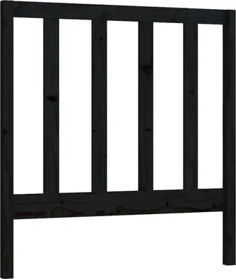 Produktbild von vidaXL Kopfteil Schwarz 95x4x100 cm Massivholz Kiefer
