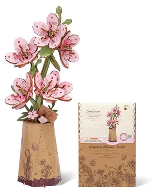 Obrázek produktu pro 3D dřevěná puzzle sada Sakura, model pro dospělé, sada pro tvoření "věčných květin" (DIY)
