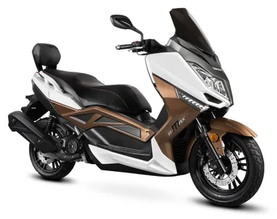 Produktbild von Motorroller Firejet 125 BMAX braun-weiß Euro 5 mit Topcase Scooter Roller 125 ccm 4 Takt