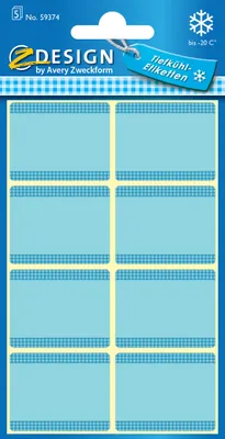 Produktbild von AVERY Zweckform ZDesign Tiefkühletiketten HOME blau 5 Blatt à 8 Etiketten