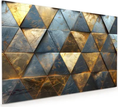 Produktbild von Küchenrückwand Spritzschutz Glas mit Motiv Geometrische Wandkunst 40 x 40 cm
