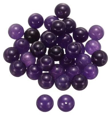 Productafbeelding van Natuurlijke steenparels - 50 stuks, 10 mm - Geschikt voor sieraden maken en kralenkettingen - Paarse kristal