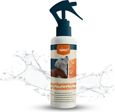 Produktbild von nimo® Imprägnierspray für Hundebekleidung | Spray-On Imprägnierung | Imprägnierung, Versiegelung gegen Nässe und Schmutz | Atmungsaktiv | Imprägnierung für Hundebetten und -decken