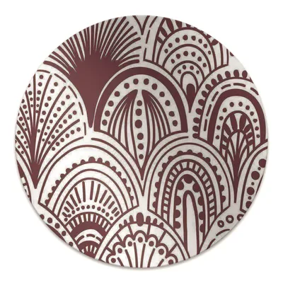 Produktbild von Rundmatte - Stuhlunterlage Bürostuhlunterlage - Rund Ø 100 cm - Bodenmatte - Fußmatte - Hindu-Muster