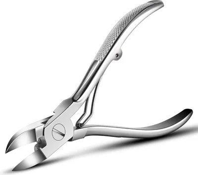 Produktbild von Fußnagelknipser für eingewachsene oder dicke Fußnägel, Fingernagelknipser aus Edelstahl, hochwertiger Fußnagelschneider mit Anti-Rutsch-Griff