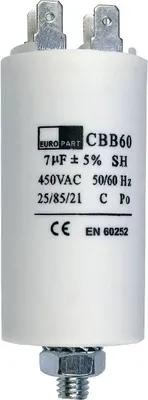 Produktbild von easyPART passend für 021070 EUROPART Anlauf Kondensator mit Steckfahnen 7,00 µF 450 V ua. für elektrische Hausgeräte