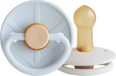 Produktbild von FRIGG Little Viking Schnuller - 6-18 Monate - 2 Stück - Powder Blue/Cream | Schnuller & Schnullerbänder