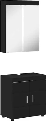 Obrázok produktu pre Sada kúpeľňového nábytku TULUM 2 pcs Čierna 60 x 34 x 63 cm