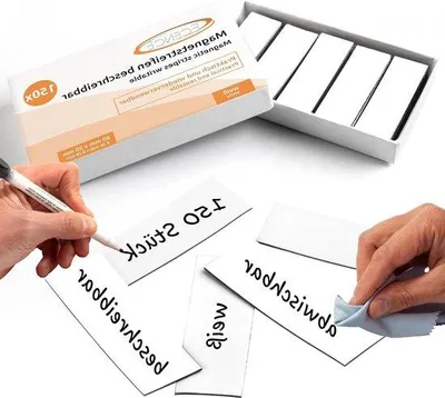 Zdjęcie produktu dla Magnetyczne etykiety samoprzylepne, białe, 60 x 20 mm, 150 sztuk