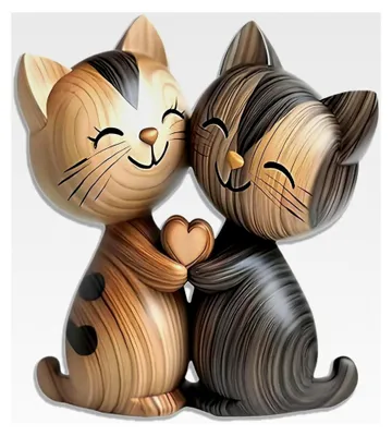 Produktbild von Katzen Deko, Katzenfiguren zur Dekoration, Geschenk für Katzenliebhaberinnen, geeignet für Familienräume