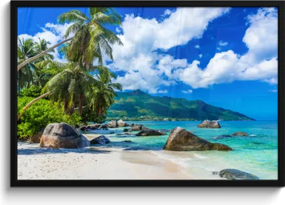Produktbild von MuchoWow® MuchoWow® Gerahmtes Poster Strand - Meer - Tropisch 90x60 cm - Poster mit zchwarzem Bilderrahmen - Fotorahmen - Foto-Plakat