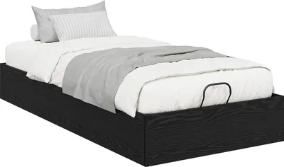 Obrázek produktu pro Ottoman postel Černý Dub 203 x 100 x 25 cm Dřevěný materiál