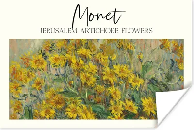 Produktbild von MuchoWow® Poster Malerei - Monet - Blumen 60x40 cm - Schlafzimmerdekoration