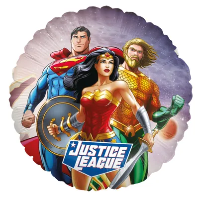 Produktbild von Justice League Folienballon - Rund "Team 2"