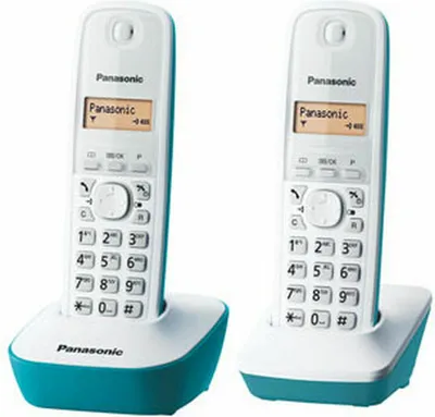 Zdjęcie produktu dla Panasonic KX-TG1612, Telefon w systemie DECT, 50 wejścia, Nazwa i identyfikacja dzwoniącego, Niebieski, Biały