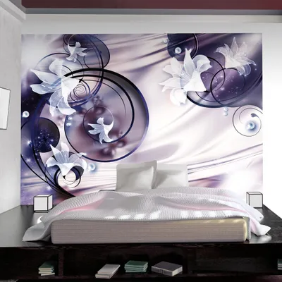 Produktbild von Fototapete selbstklebend Blumen Lilien 294x210 cm Tapete Wandtapete Wandbilder Klebefolie Dekofolie Tapetenfolie Wand Dekoration Wohnzimmer - Ornament Design a-A-0050-a-c