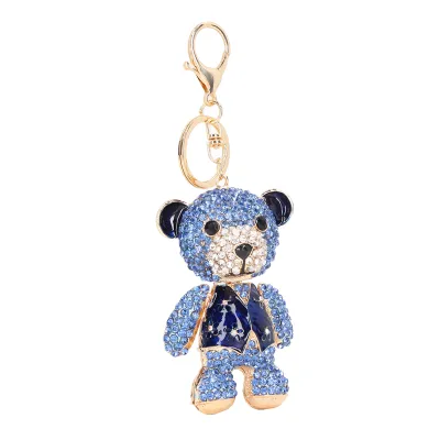 Image de Porte-clés ourson,Porte-clés ourson en strass,Ourson mignon porte-clés