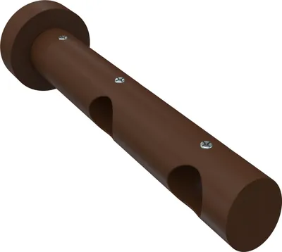 Produktbild von Interdeco Träger mit Abstand 9/15 cm / Wandhalterung für Gardinenstangen 20 mm Ø, 2-läufig Nussbaum lackiert, Typ Talena