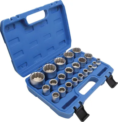 Immagine prodotto di Set 21 bussole bi-esagonali, 1/2'', 8-36 mm