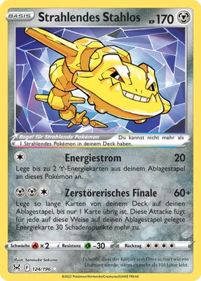 Produktbild von Strahlendes Stahlos Schwert & Schild Verlorener Ursprung 124/196 Sammelkarten Pokemon Einzelkarten