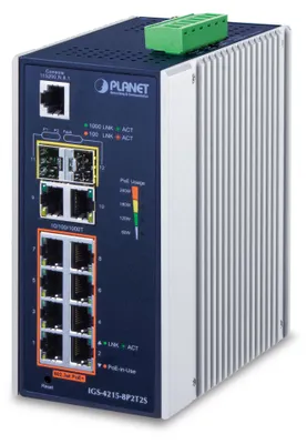 Produktbild von Planet IGS-4215-8P2T2S - Switch - managed - 8 x 10/100/1000 (PoE+)