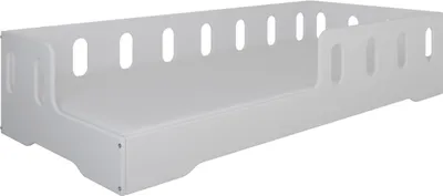Produktbild von Kinderbett Bodenbett 90x200 cm weiß mit Rausfallschutz und Lattenrost, bodentief Bett Jugendbett Einzelbett 200x90