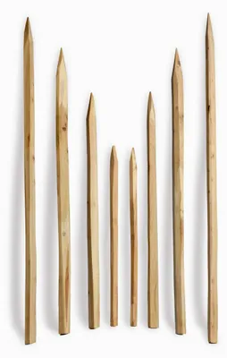 Produktbild von Gespaltener Akazienpfosten - 180cm 10 Stück - Holzpfosten für Pflanzen & Garten