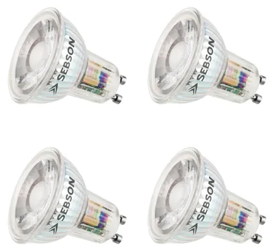 Produktbild von 4x LED Lampen GU10 5W warmweiss RA95 flimmerfrei 230V LED Leuchtmittel SEBSON