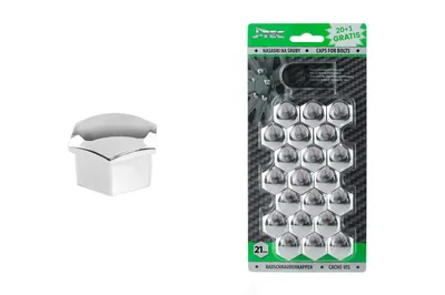 Immagine prodotto di J-Tec tappi per dadi ruota 21 mm plastica cromo 20+1 pezzi