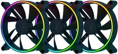 Zdjęcie produktu dla Wydajny wentylator Razer Kunai Chroma RGB 140 mm LED PWM - zestaw 3 sztuk