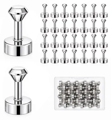 30 Neodym-Magnete 12x16 mm, silber, Kegelform