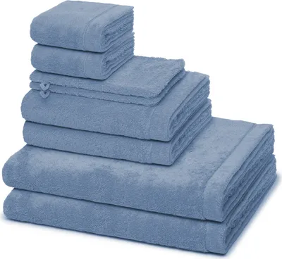 Produktbild von Cawö Lifestyle 2 X Wasch- 2 X Gäste- 2 X Dusch- 2 X Handtuch im Set Weich und extra flauschig, Voluminös, hautsympathisch und saugstark, Puristisch edles Design 8er Set