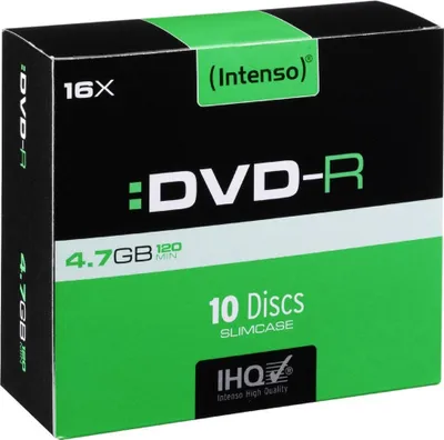 Produktbild von Intenso DVD-R 4,7 GB 16x Speed - 10stk Slim Case