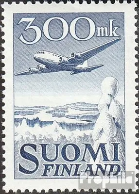 Produktbild von Briefmarken Finnland 1950 Mi 384 (kompl.Ausg.) postfrisch Freimarke: Flugzeug