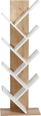 Produktbild von CALICOSY - Bücherregal in Eichen- und Weiß-Nachbildung H129,8 cm - TUVAL