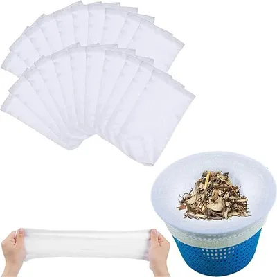 Produktbild von 30 Stš¹ck Pool Skimmer Socken, Schwimmbad Skimmer Socken, Filtersocken Skimmer, Schwimmbad Skimmer Filter Sieb Netz, Filtersocken fš¹r Skimmer Teich Reinigung Schmutz und Bl?ttern (Wei?)