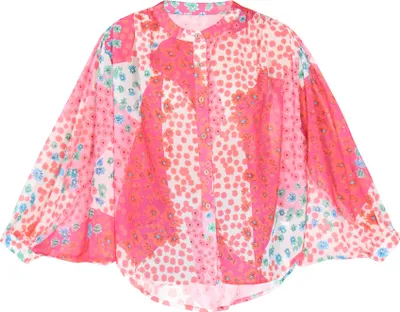 Image de Chemisier ebeeza pour femme - rose rouge, L