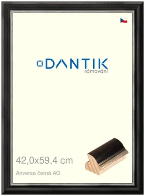 Obrázek produktu pro DANTIK rámeček 42x59,4 | ANIVERSA černá AG (Plexi Čiré)