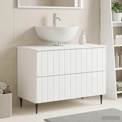 Obrázok produktu pre Maison Exclusive – Skrinka pod umývadlo ZWOLLE, biela, 82 x 41 x 58,5 cm, drevotrieska