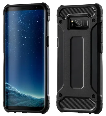 Produktbild von cofi1453® Schutzhülle Bumper Hybrid Armor SchutzHülle für Samsung Galaxy Note 10 (N970F) Silikon Hülle Zubehör Tasche Schutzschale Schutz in Schwarz