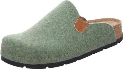 Produktbild von Rohde Damen Pantoffel Hausschuh Filz Ledersohle gepolstert D.Soave 6010, Größe:39 EU, Farbe:Grün