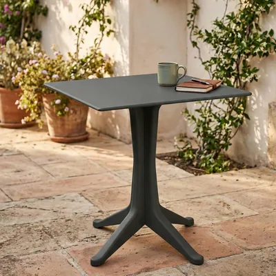 Produktbild von Gartentisch Dmondel, Feststehender quadratischer Tisch, Mehrzweck-Gartentisch, 100 %  Italy, 70x70h72 cm, Anthrazit