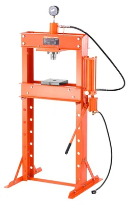 Immagine prodotto di Pressa idraulica pneumatica per officina VEVOR 20 t (telaio ad H) con piastra di pressatura e supporto triangolare, pressa idraulica regolabile sul pavimento del garage con valvola di scarico della pressione, adatta per piegare e raddrizzare