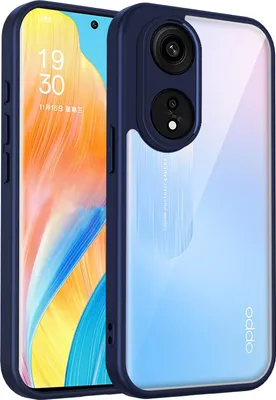 Obrázek produktu pro Pouzdro pro Oppo Reno8 T 5G průhledný zadní kryt s TPU rámečkem, odolné proti nárazům Modrý
