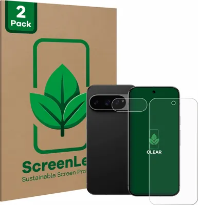 Produktbild von 2x ScreenLeaf Schutzfolie für Google Pixel 9 Pro (Display+Kamera) Displayschutz Display Schutz Folie Klar Transparent