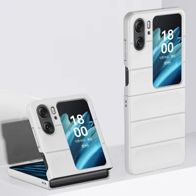 Produktbild von Oppo Find N2 Flip Hülle, Silikon Gummiert Stossfest Anti-rutsch Schutzhülle für Oppo Find N2 Flip Weiß