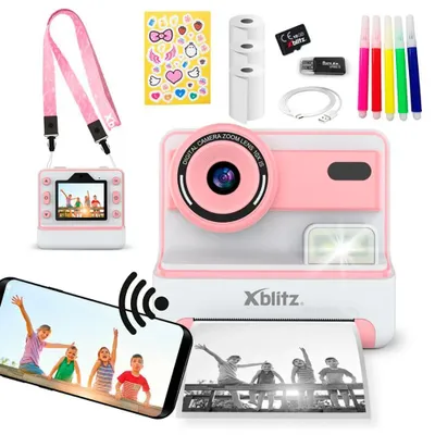 Immagine prodotto di Xblitz Flash Pink Fotocamera istantanea con stampante termica per bambini